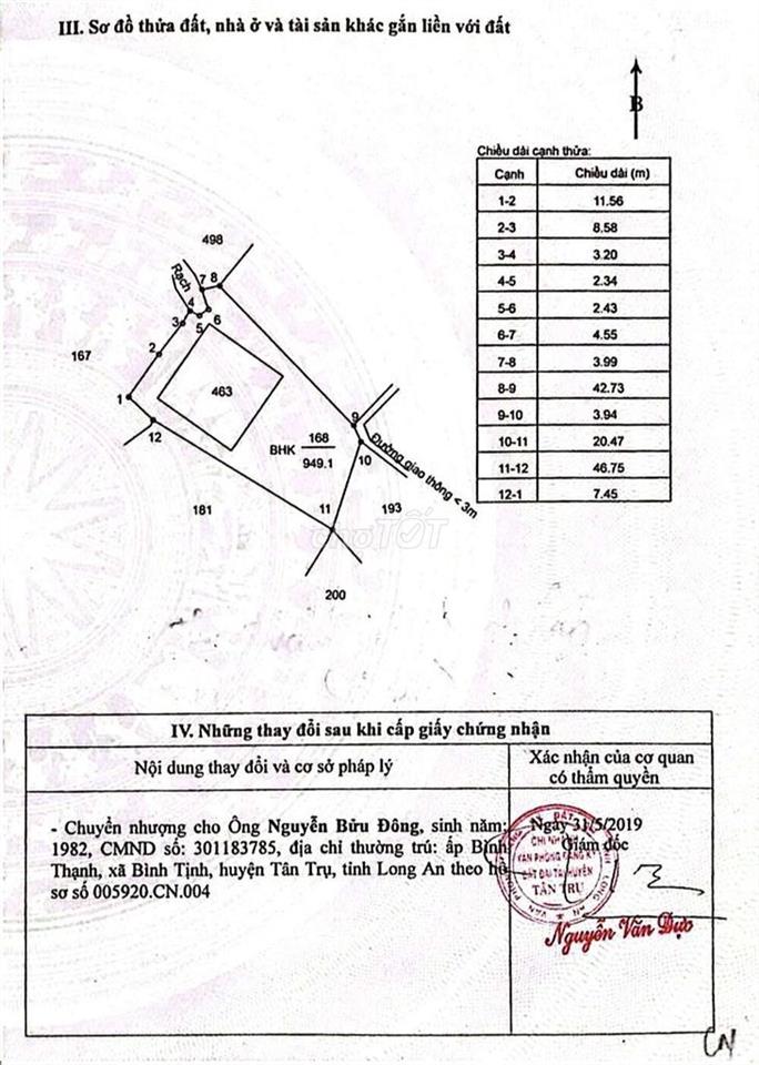 Nhà vườn View Kênh 1349m2 đất có 400thổ chỉ 2.2 tỷ