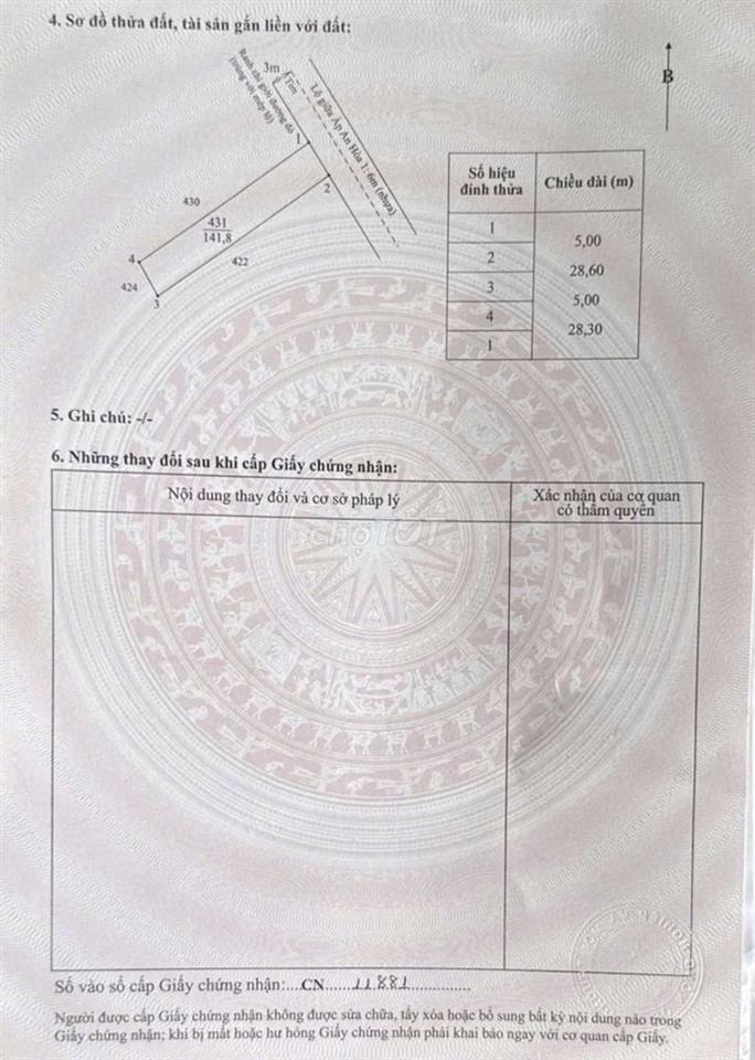 Quá ngộp, 141m2 đất thổ cư đường nhựa An Hoà, 350tr