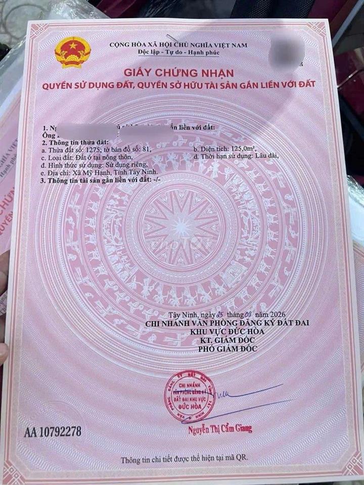 ĐẤT GẦN 823d gần CÔNG VIÊN VÕ VĂN TẦN
