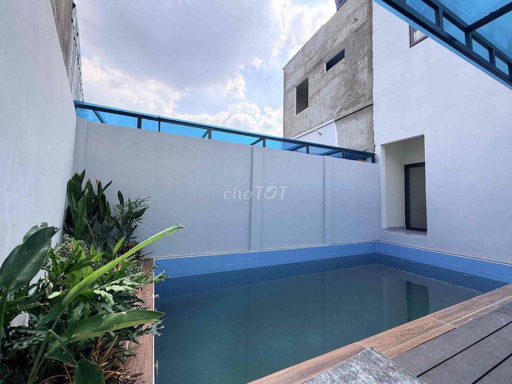 Nhà Đức Hoà Đông 5x28m có hồ bơi giá 2ty550 có hoàn công