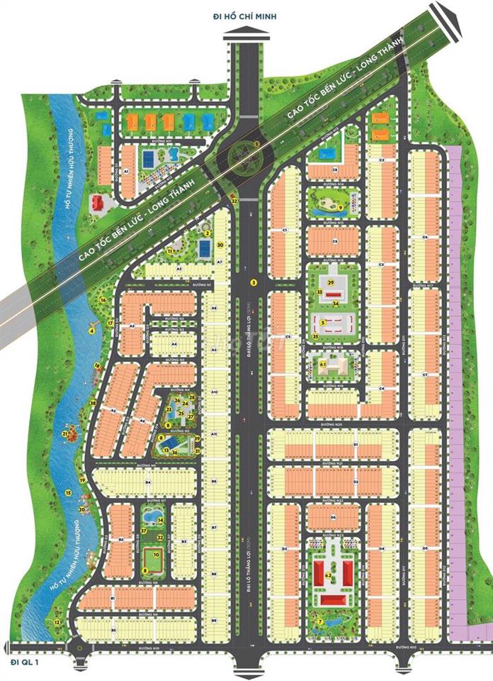 Shouphouse the sol city duong 50 mét đối diện chợ Hưng Long Bình Chánh