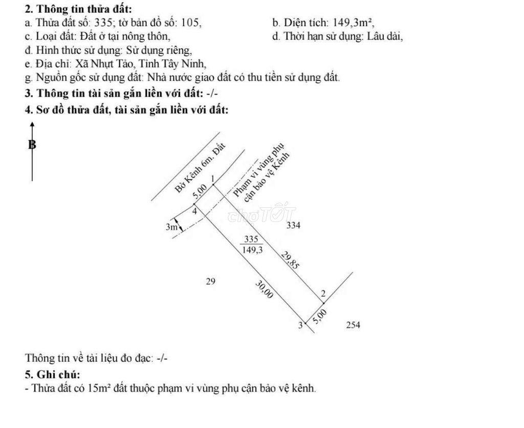 Hàng ngộp, 399tr sở hữu 149m² đất thổ View Kênh