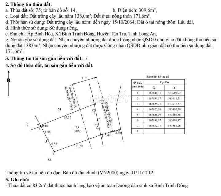 Hàng thơm, chỉ 1.1 tỷ sở hữu 310m² đất thổ vườn đường xe cont
