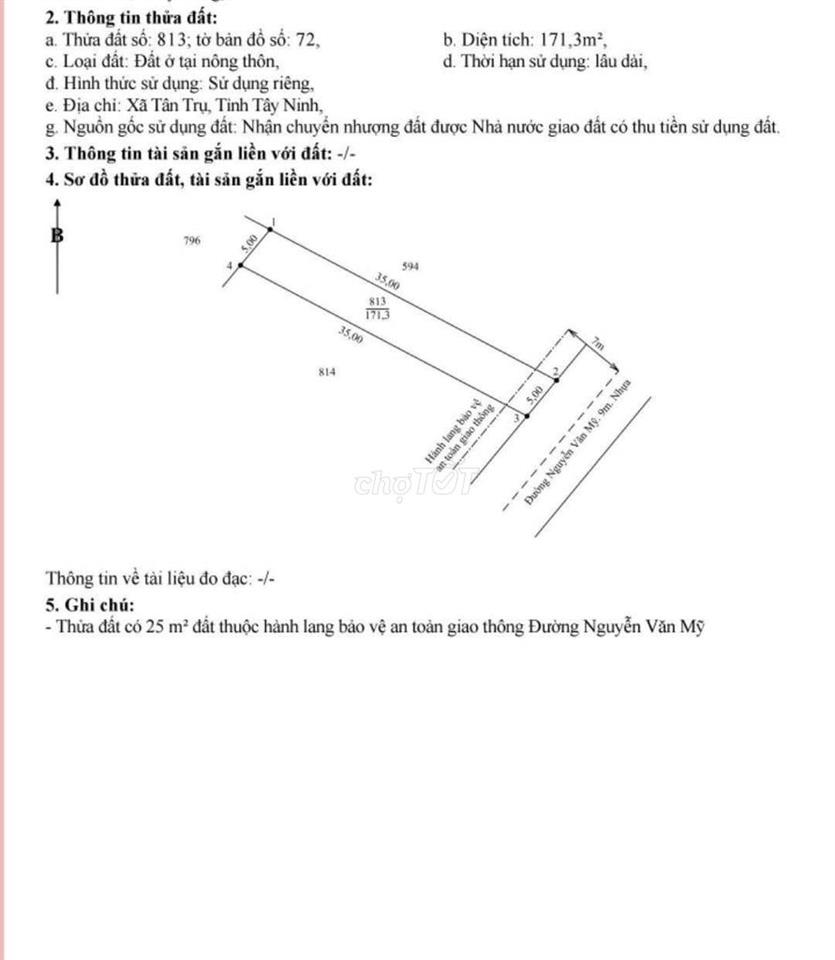 hàng thơm, 171m² đất thổ cư đường nhựa nguyễn văn mỹ chỉ 900tr