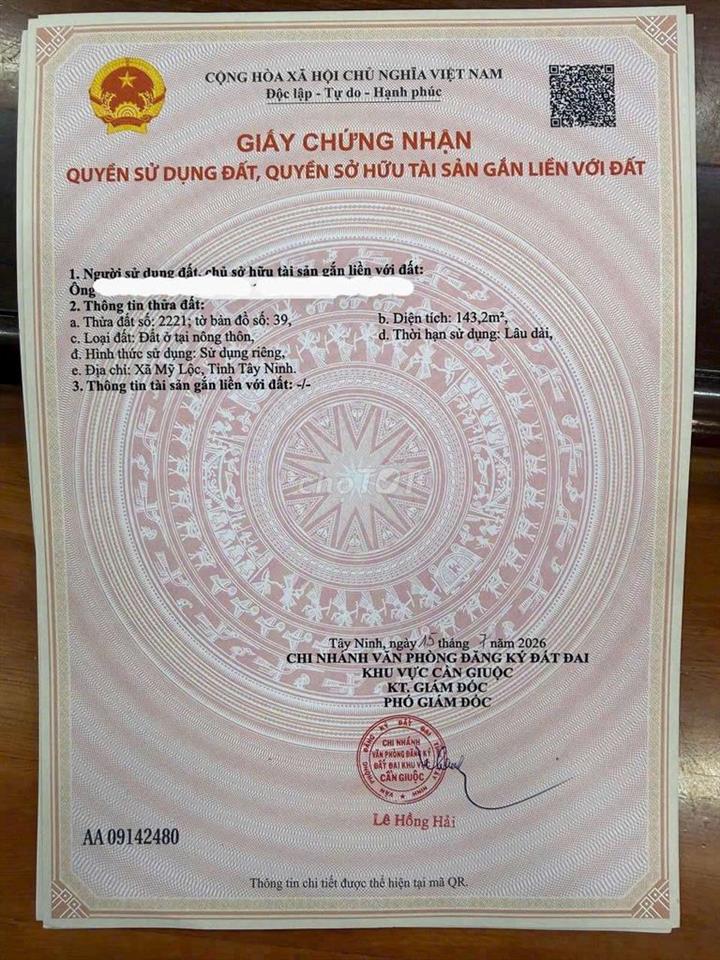 Cách cầu ông Thìn 10' đi xe, chủ ngộp cần bán gấp.