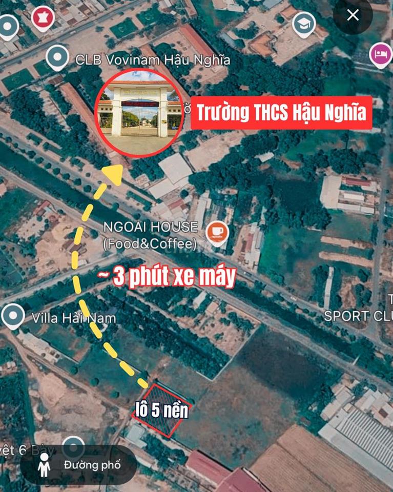Bán đất nền gần Quốc lộ N2, Hậu Nghĩa, 172,7m², đường ô tô, giá tốt