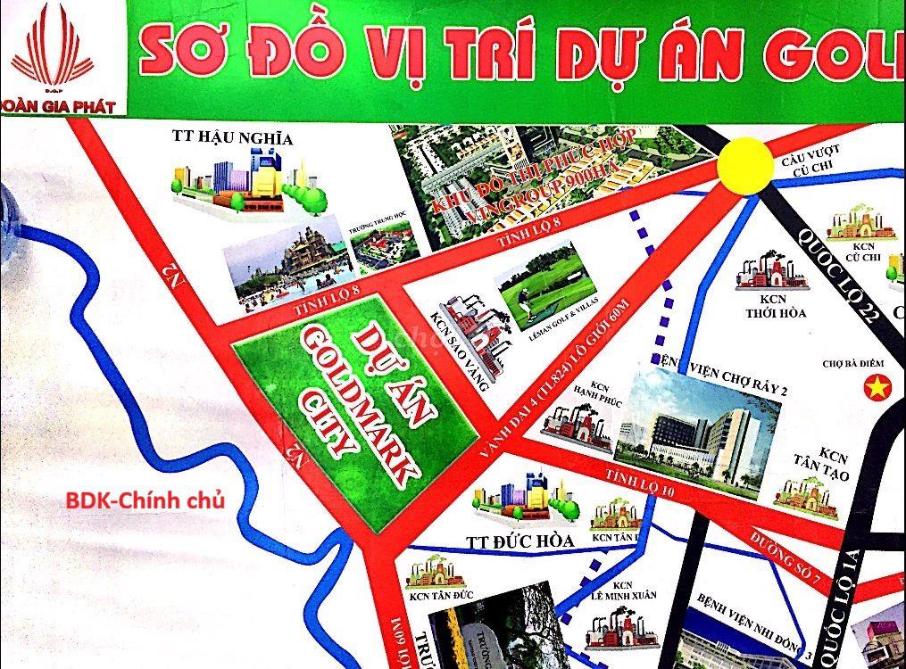 Bán Lô C26,1.4 tỷ,dự án Goldmark City,sổ hồng riêng,sát Tân Đức,Tân Đô