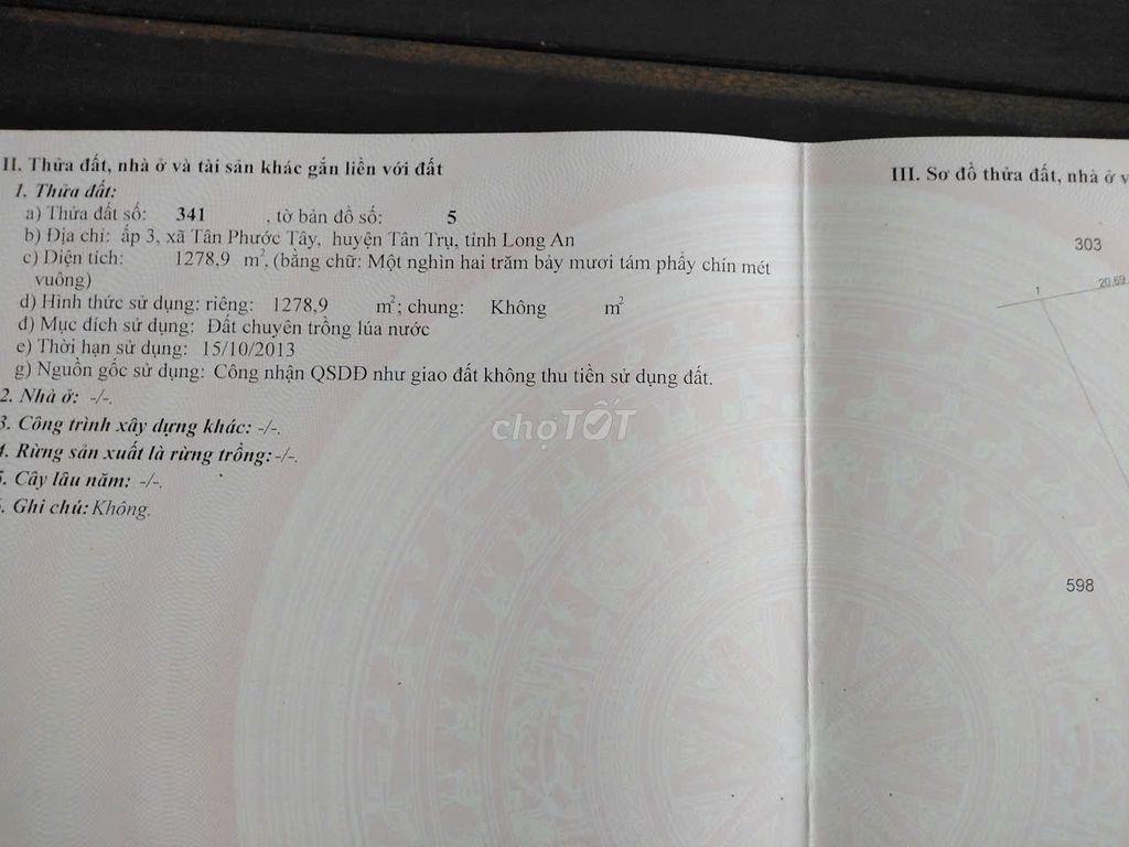 Cần bán 5662 m2 đất nông nghiệp ven sông tại ấp 3, Tân Phước Tây