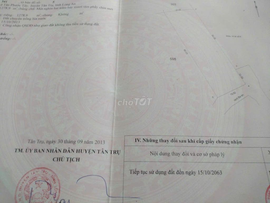 Cần bán 5662 m2 đất nông nghiệp ven sông tại ấp 3, Tân Phước Tây