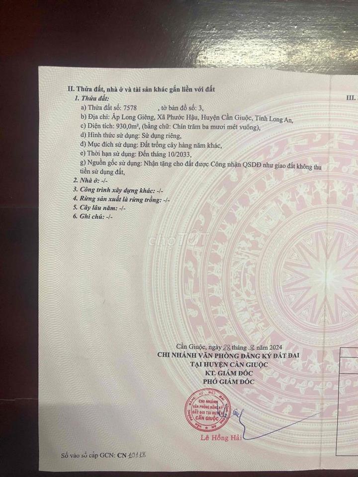 Đất đường bờ chùa- Long an-Phước hậu