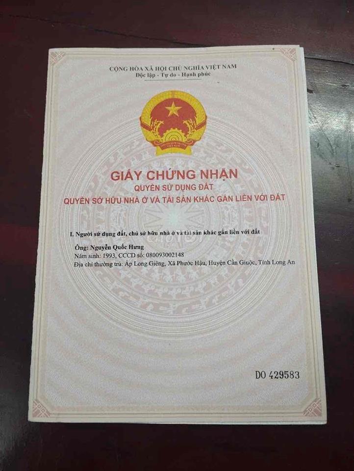 Đất đường bờ chùa- Long an-Phước hậu