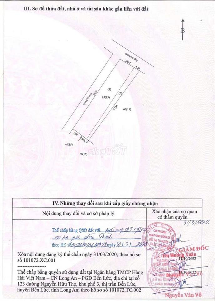 800m2 thổ cư( 56mx15m) có 102 Châu Thành Long An cũ 1.8 tỷ, phân 7 nền