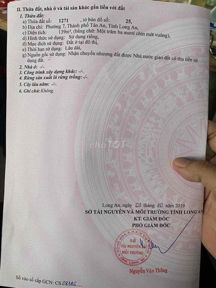 Đất cực hót khu công chức - văn phòng Tân An
