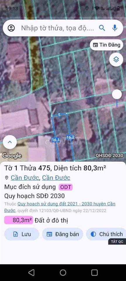 Còn lô đất rẻ Thị Trấn Cần Đước, Long An cũ cách tỉnh lộ 826 50m