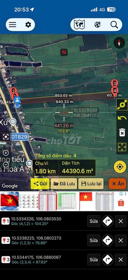 Bán Đất Thổ Cư 6000m2 + 38000m2 ruộng lúa