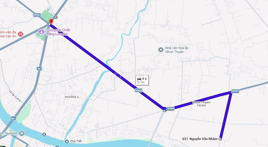 Bán đất lúa khu Nhơn Thạnh Trung, ô tô vào tới đất, thông DT833