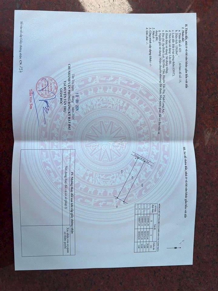 đất thổ cư gần chợ , gần trường học ,gần trung tâm ,