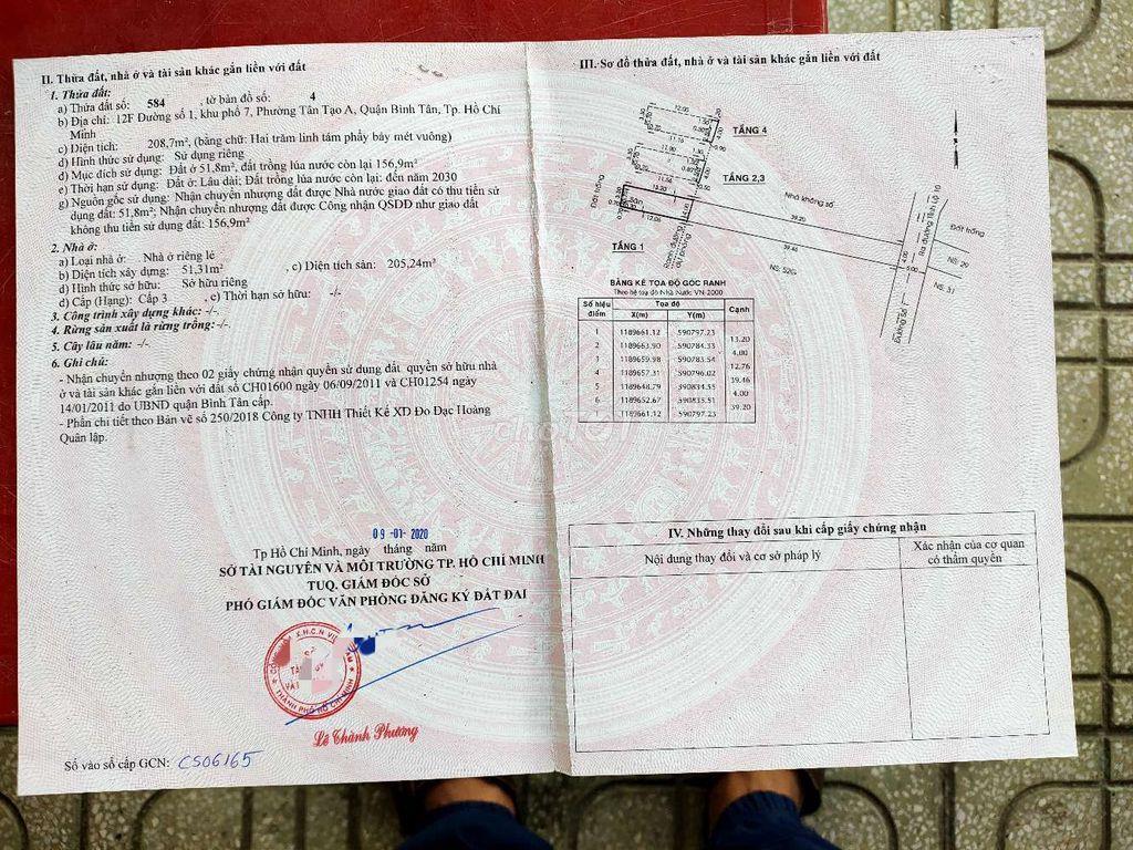 Bán nhà Quận Bình Tân