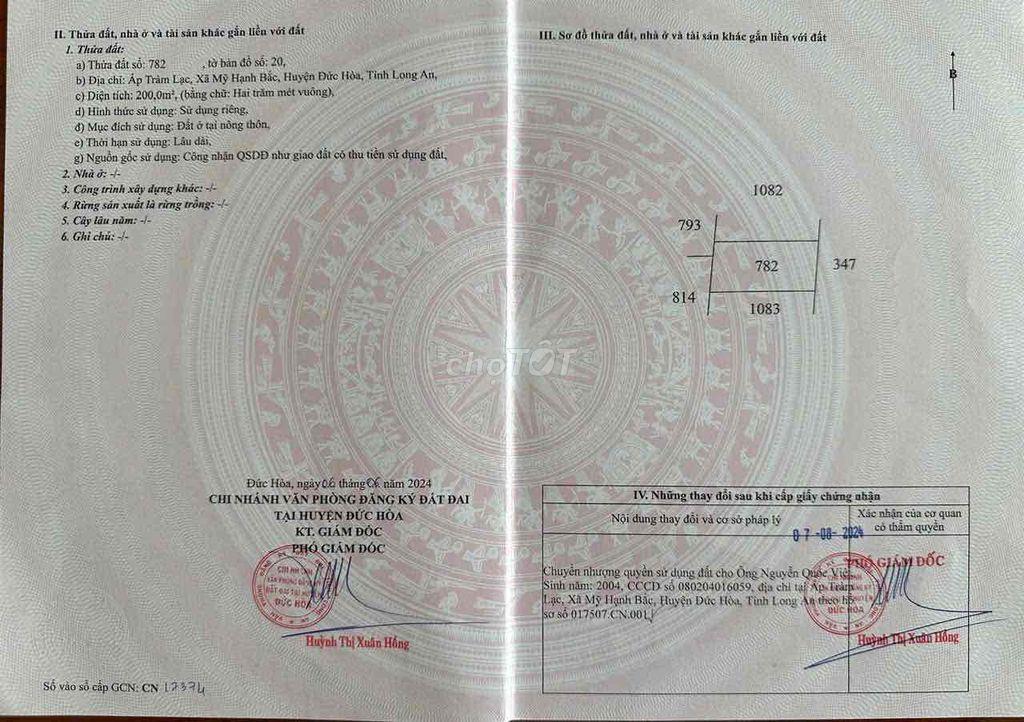 Bán đất thổ vườn giá rẻ