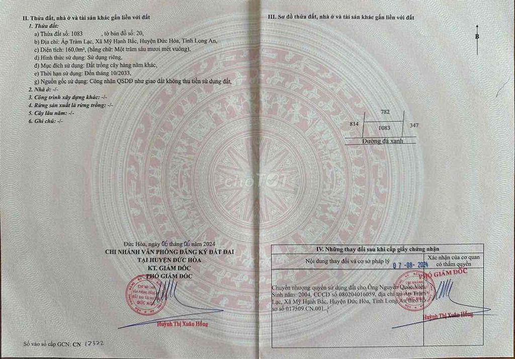 Bán đất thổ vườn giá rẻ