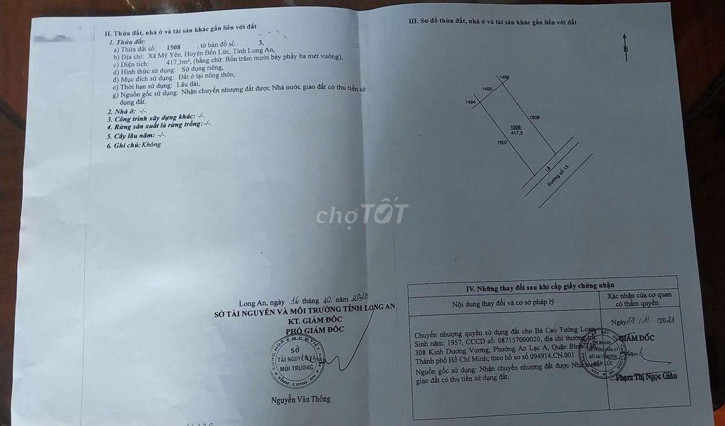 Bán Đất có sẵn phòng trọ đang cho thuê