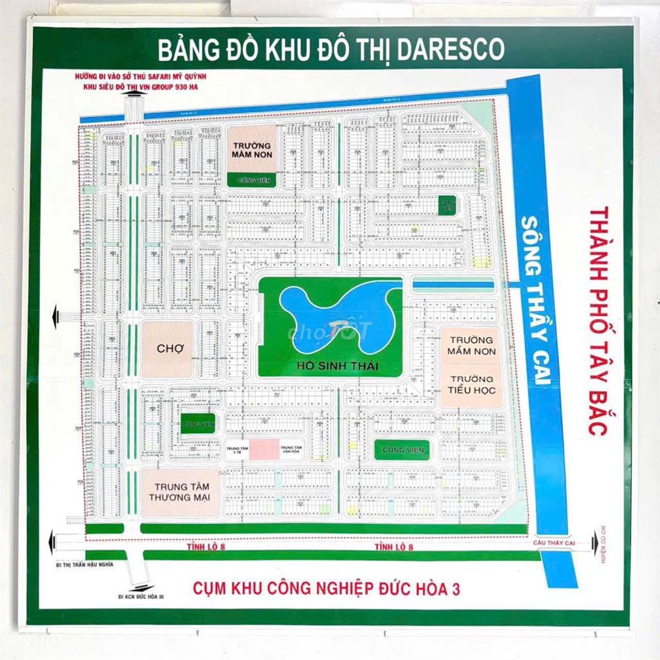 lô đất 2 mặt tiền khu dân cứ Đaresco