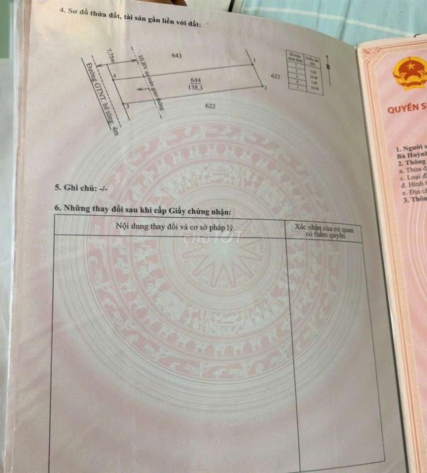 bán lô đất shr full thổ cư 5x30 
