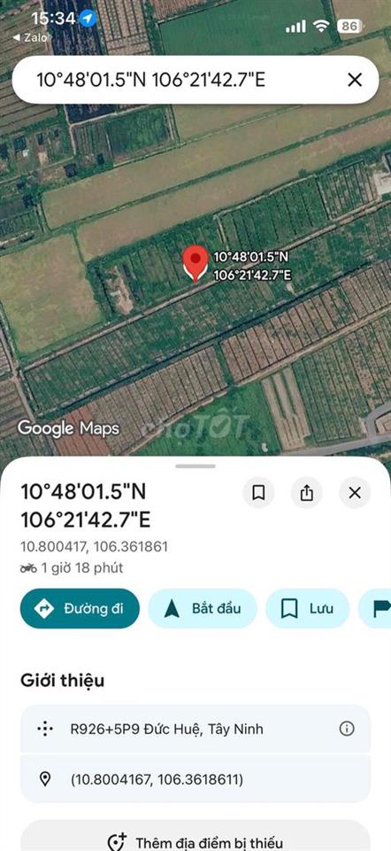 BÁN ĐẤT SẢN XUẤT – ĐỨC HUỆ, LONG AN