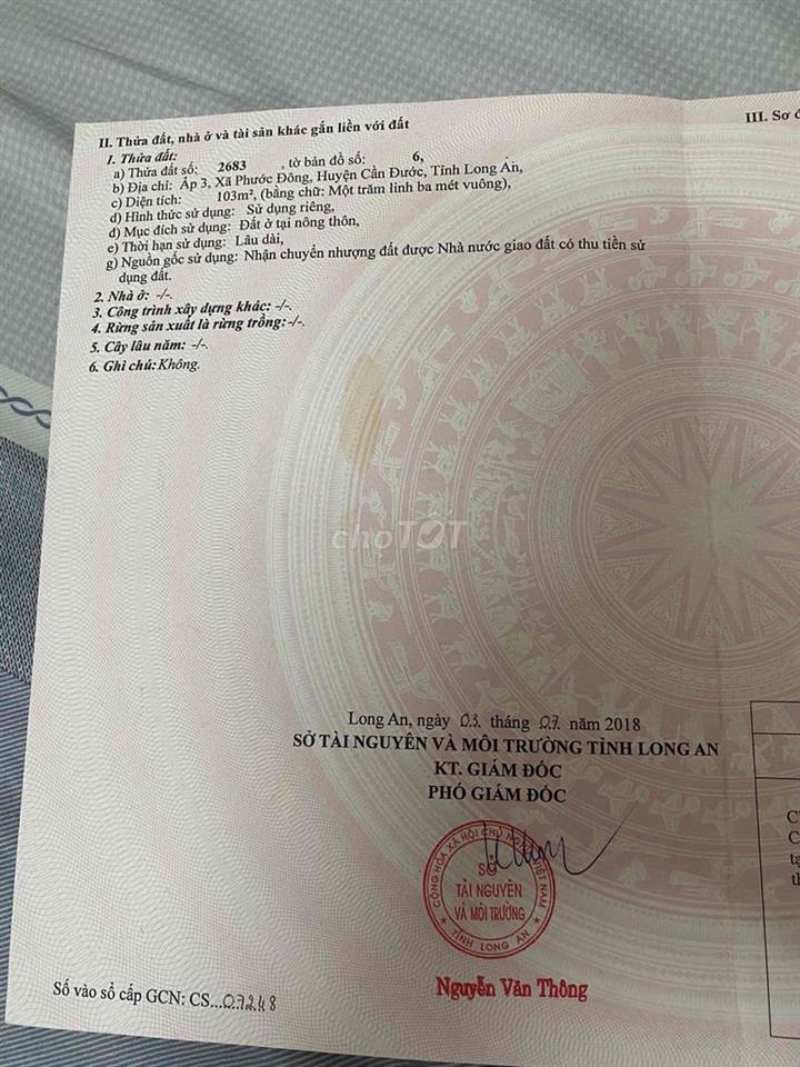 đất chính chủ cần bán