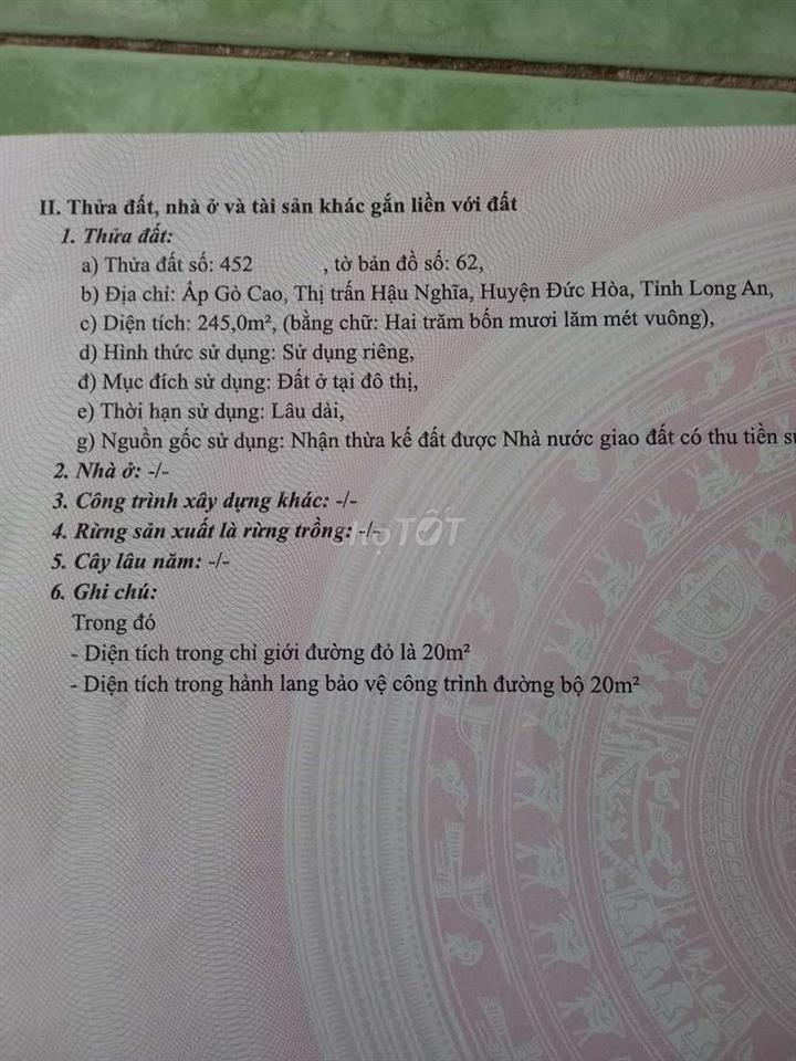 bán thu hồi vốn đất hậu nghĩa