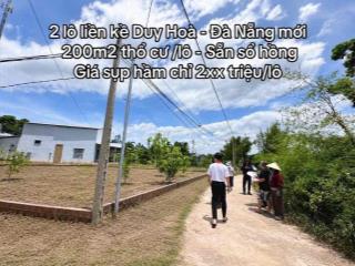 Lô đất sập hầm Duy Xuyên 200m2 full thổ cư giá chỉ 299 triệu/lô