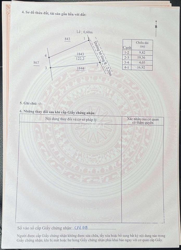 Chính chủ cần bán lô đất Quế Xuân 1. Cách chợ Bà Rén mới chưa tới 3km