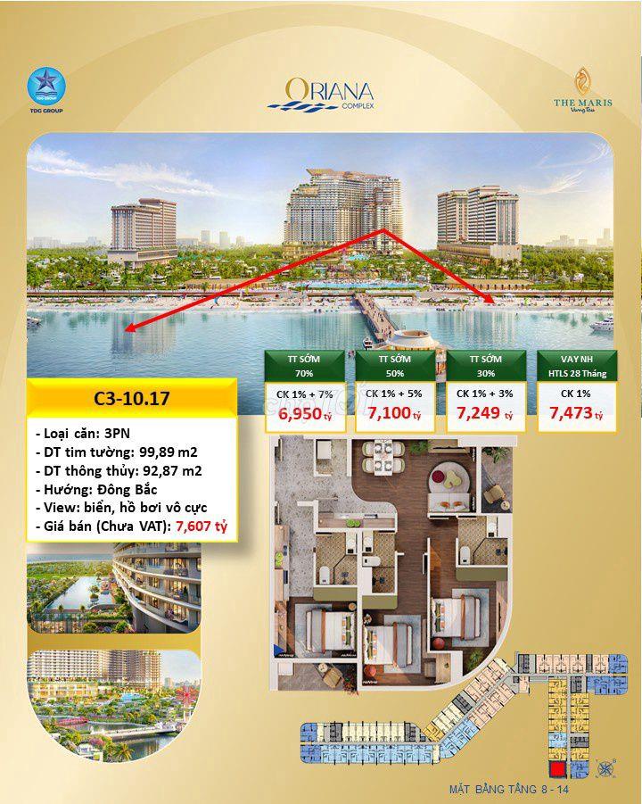 🔥 CHỈ TỪ 6,950 TỶ – CĂN 3PN GẦN 100M², VIEW BIỂN & HỒ BƠI VÔ CỰC 🔥