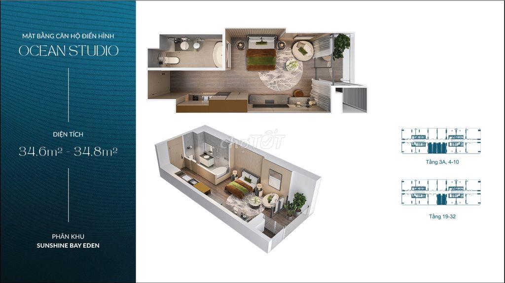 Chỉ với 1,9 T sở hữu "gà đẻ trứng vàng" - căn Studio Biển chuẩn 5 Sao
