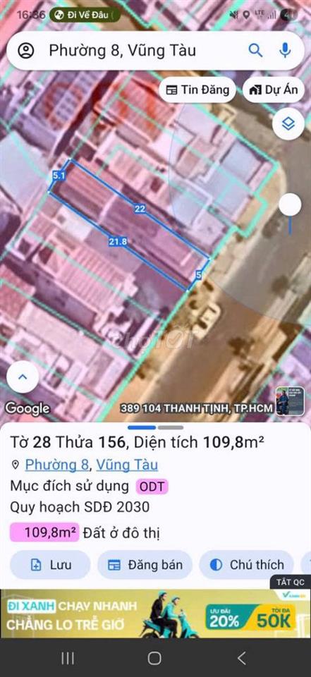 BÁN NHÀ C4 CHỈ TÍNH GIÁ ĐẤT MT CHU MẠNH TRINH, TT VŨNG TÀU - 12 TỶ