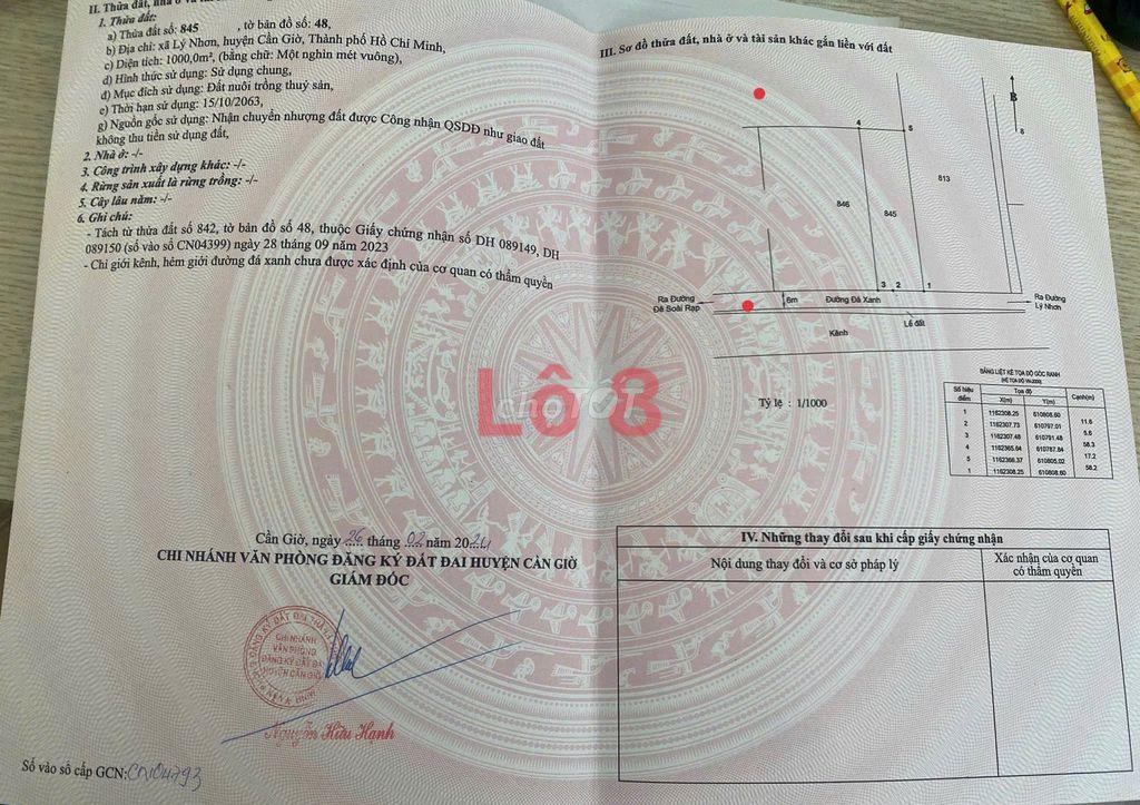 ĐẤT MẶT TIỀN GẦN VINHOME CẦN GIỜ, ĐƯỜNG XƯƠNG CÁ (LÝ NHƠN)