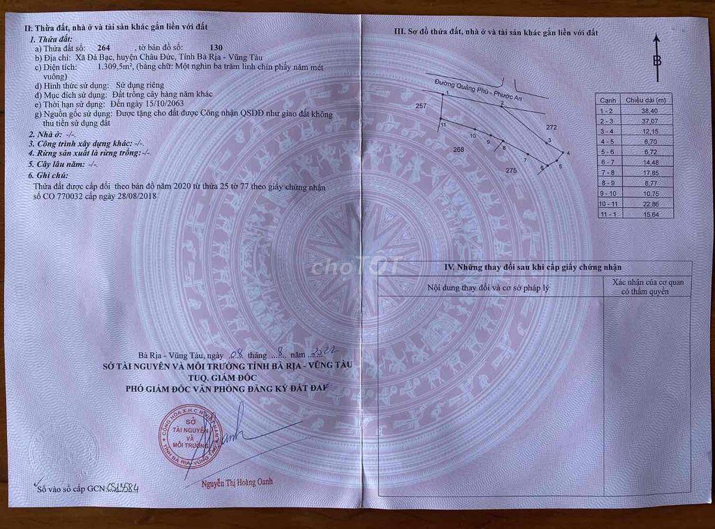 Đất mặt tiền đường quảng phú tân an