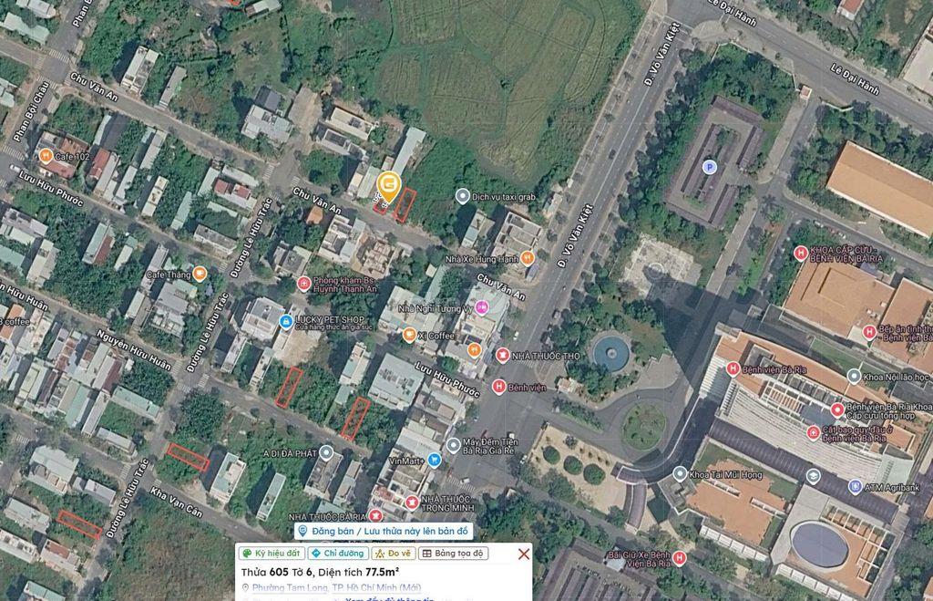 Bán Gấp Đất Chu Văn An Bà Rịa ngay bệnh viện bà rịa