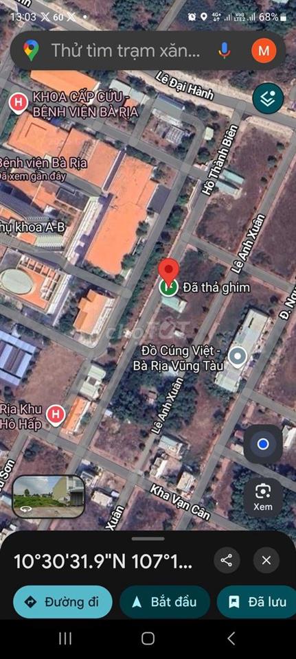 Bán Đất Trung Tâm Tp.Bà Rịa Chính Chủ