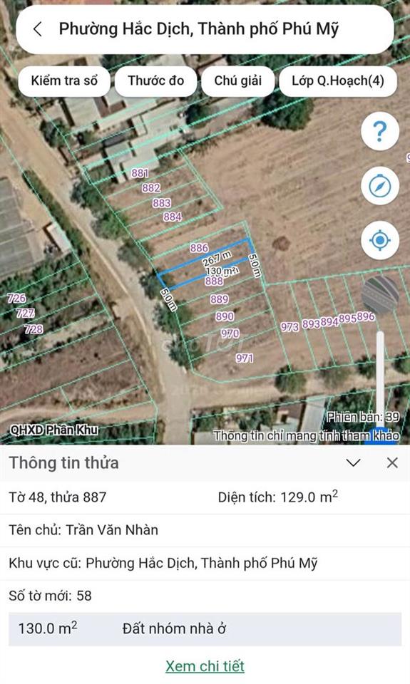 BÁN ĐẤT TÂN THÀNH ĐƯỜNG NHỰA ĐẸP 130M2-60TC 1,2 tỷ