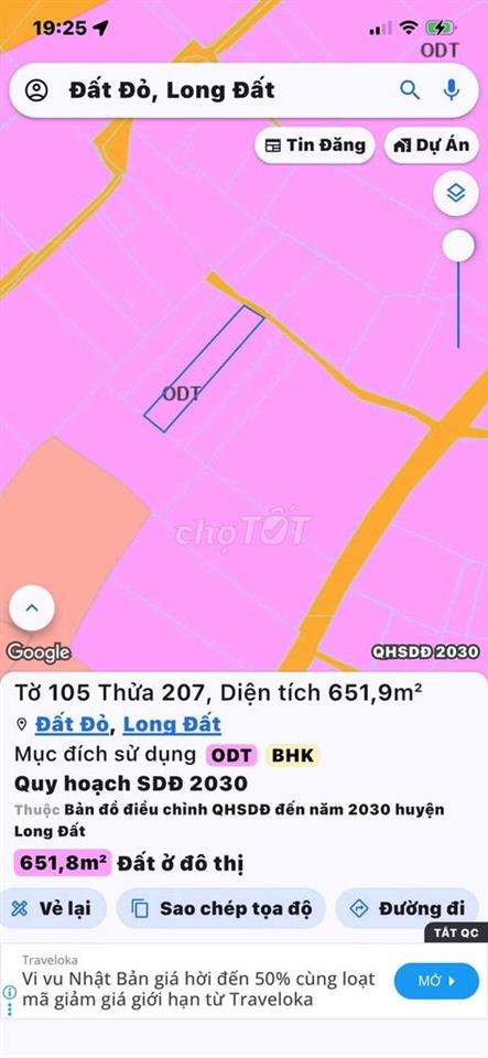 Bán đất hẻm bê tông 4m. Tổng diện tích đất: 652,2m. Có 100m thổ cư.