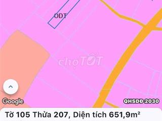 Bán đất hẻm bê tông 4m. Tổng diện tích đất: 652,2m. Có 100m thổ cư.