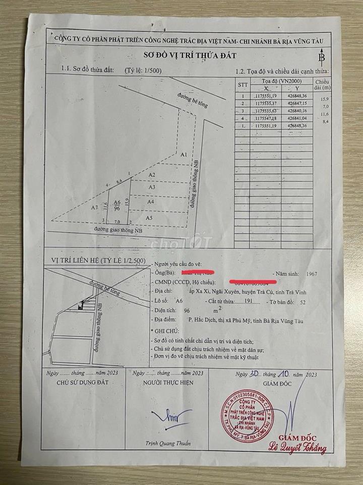 Bán đất nông nghiệp Phú Mỹ (có sẵn nhà)