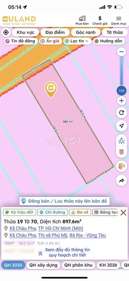 Bán đất châu pha 3,4tr/m