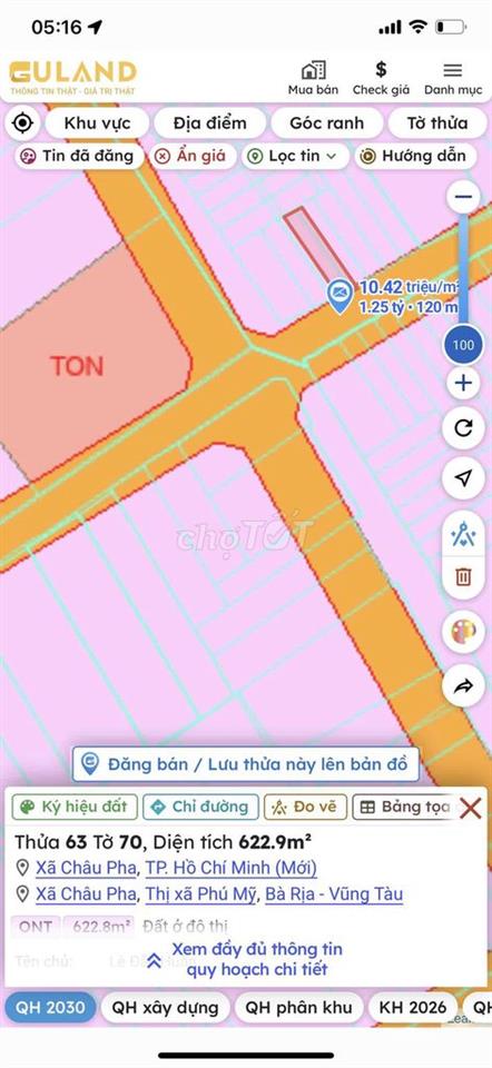 Bán đất châu pha 3,4tr/m