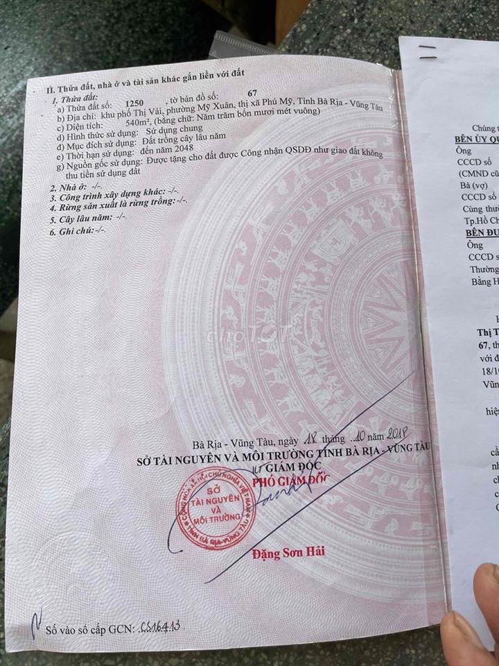 cần bán đất chính chủ dsh 5người