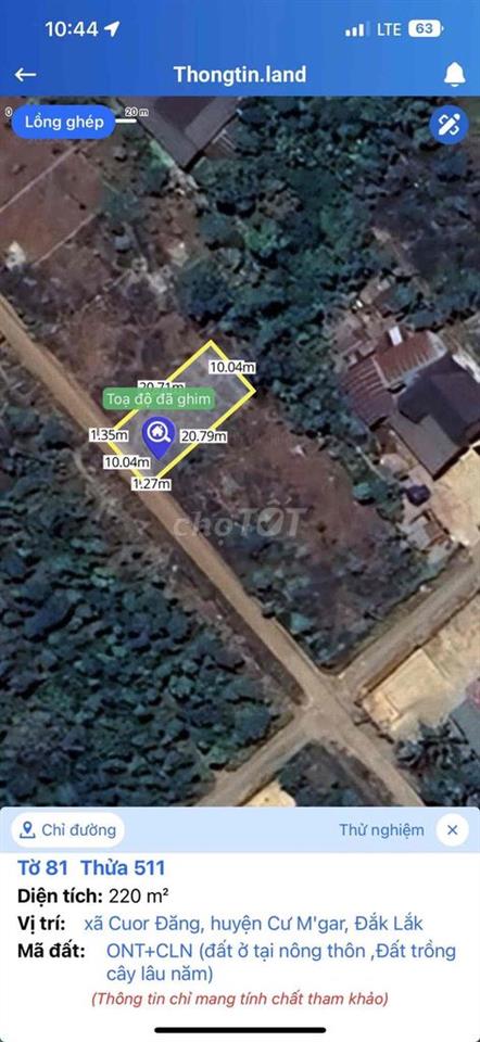 Cần bán lô đất thổ cư chính chủ siêu đẹp 220m2 gần KCN PHÚ XUÂN