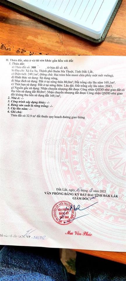 Chính chủ gửi hoa hồng 40tr bán đất đường Ka8 Eatu bmt
