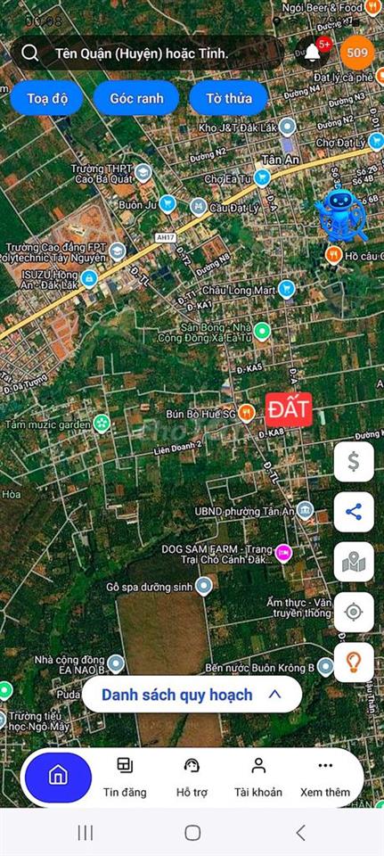 Chính chủ gửi hoa hồng 40tr bán đất mặt tiền Ka8, Eatu, p Tân An, Bmt.