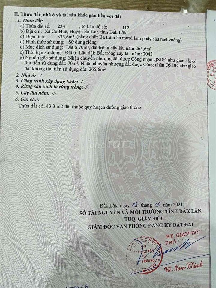 bán đất 2 mặt tiền chính chủ